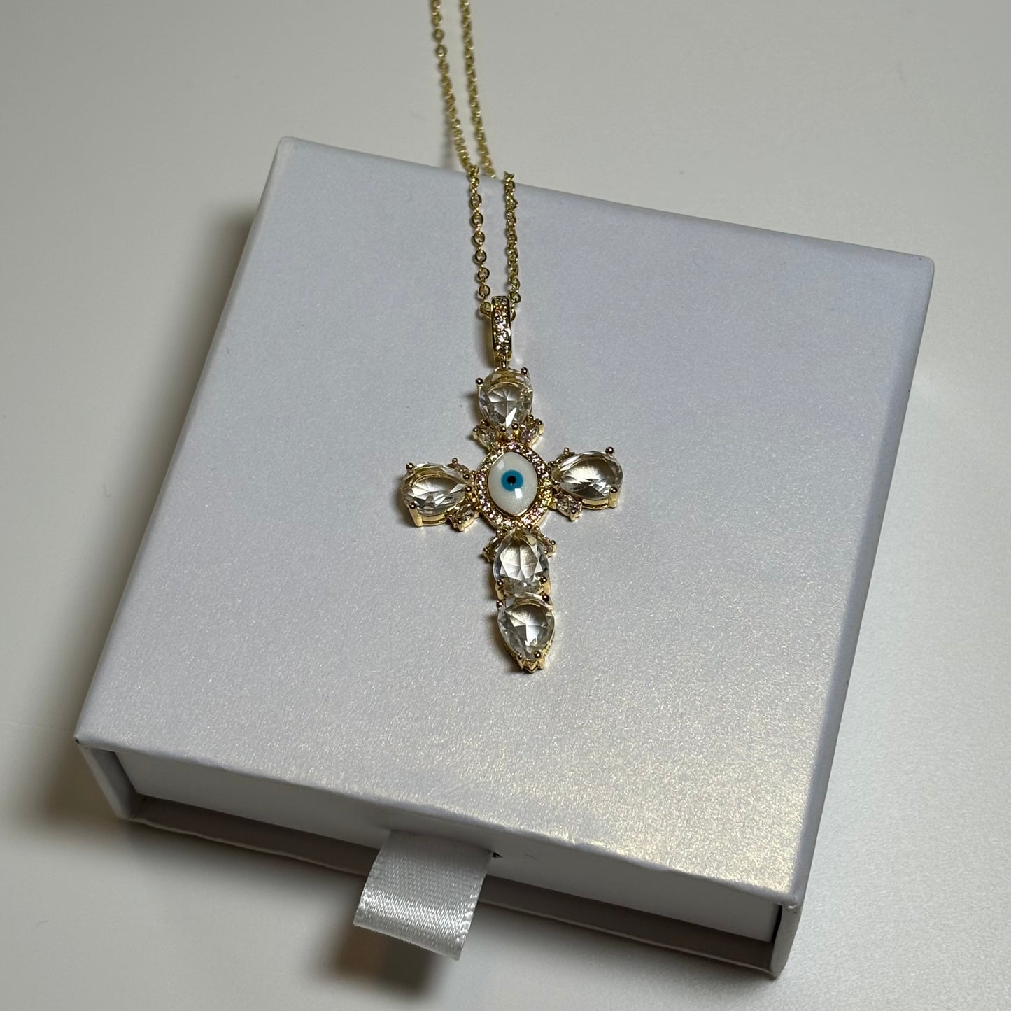 Evil Eye Cross Necklace