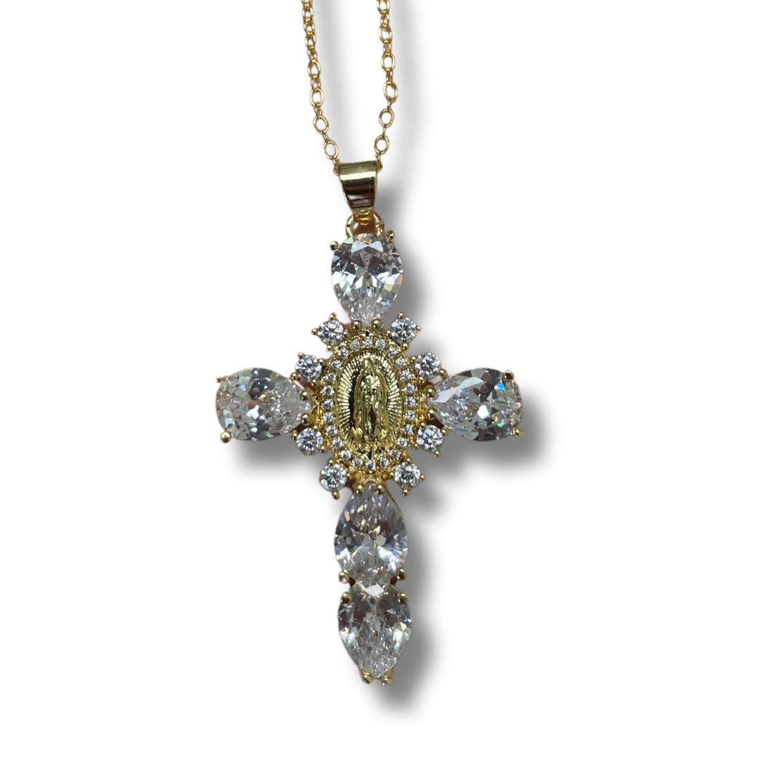 Rosa Cross Necklace