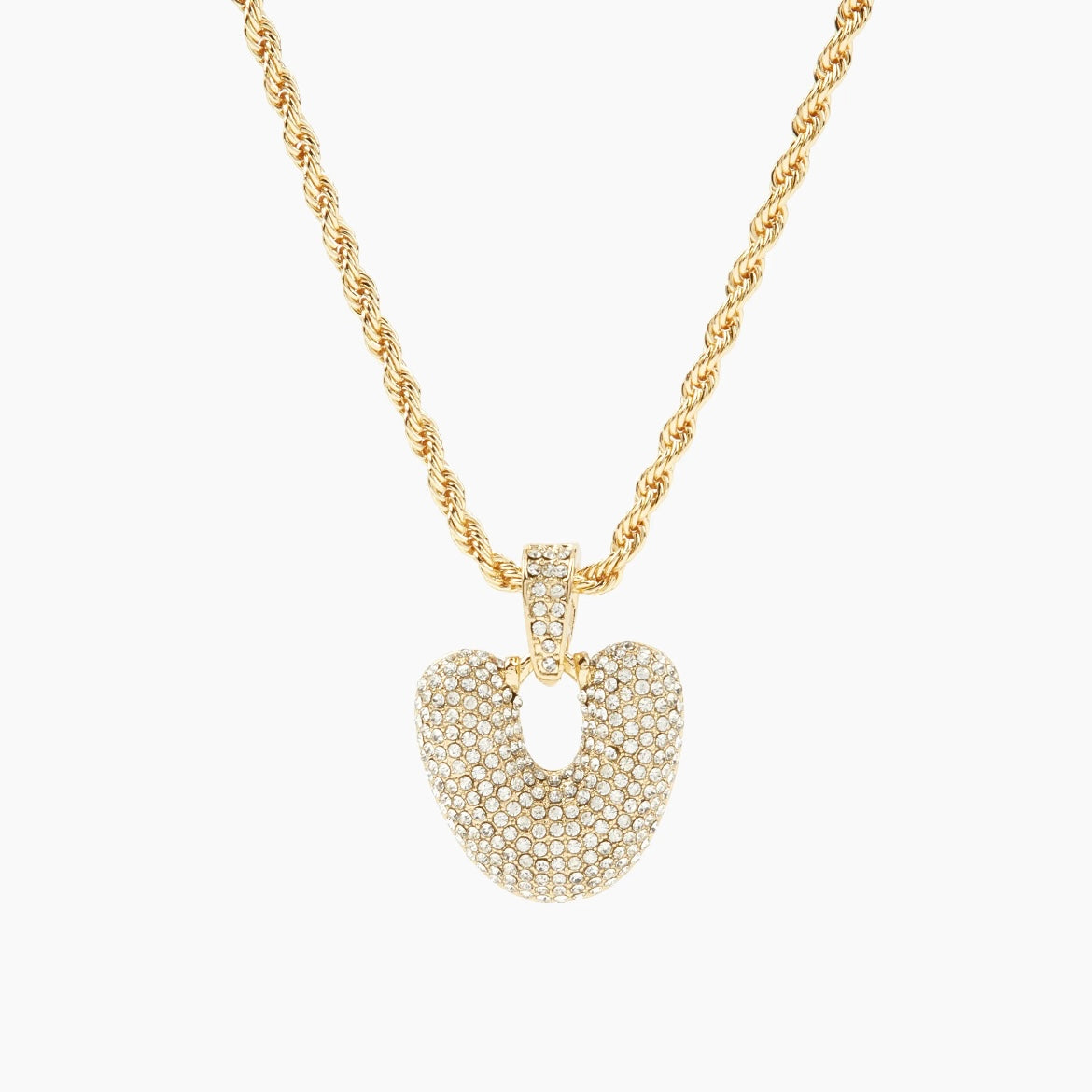 Gold Bubble Letter Necklace