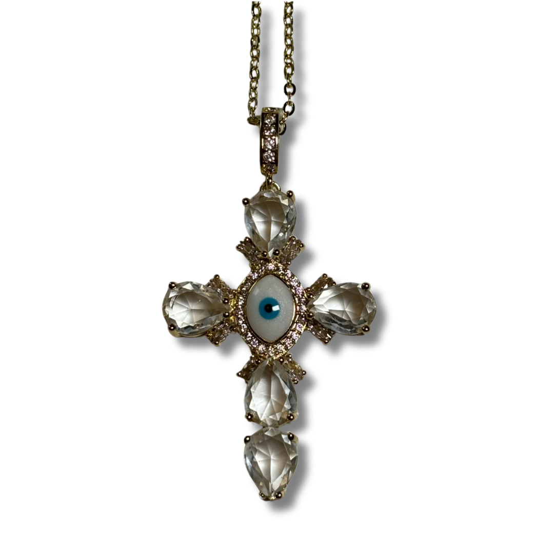 Evil Eye Cross Necklace