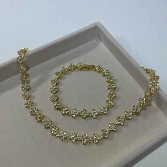 Valencia Necklace & Bracelet Set Gold